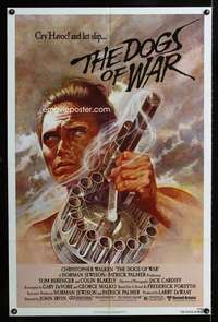 h170 DOGS OF WAR one-sheet movie poster '81 Christopher Walken w/gun!