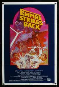 h182 EMPIRE STRIKES BACK 1sh movie poster R82 George Lucas classic!