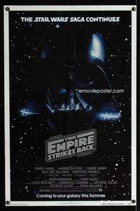 h183 EMPIRE STRIKES BACK advance 1sh movie poster '80 George Lucas