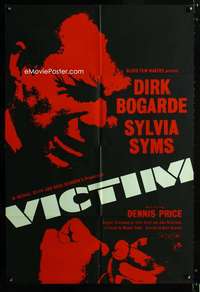 h022 VICTIM English one-sheet movie poster '62 gay Dirk Bogarde blackmailed