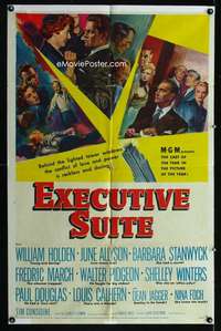 h191 EXECUTIVE SUITE one-sheet movie poster '54 William Holden, Stanwyck