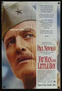 h196 FAT MAN & LITTLE BOY advance one-sheet movie poster '89 Paul Newman