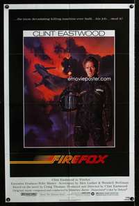 h209 FIREFOX one-sheet movie poster '82 Clint Eastwood, cool de Mar art!