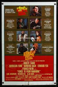 h220 FORCE 10 FROM NAVARONE advance one-sheet movie poster '78 Robert Shaw