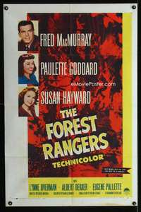 h222 FOREST RANGERS one-sheet movie poster R58 Fred MacMurray, Goddard