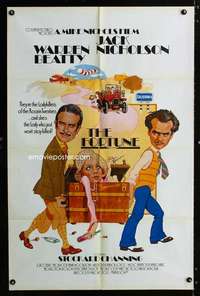 h225 FORTUNE one-sheet movie poster '75 Jack Nicholson, Warren Beatty