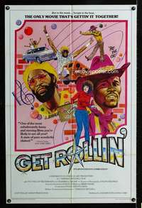 h235 GET ROLLIN' one-sheet movie poster '80 roller-skating & disco!