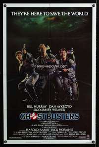 h238 GHOSTBUSTERS one-sheet movie poster '84 Bill Murray, Aykroyd, Ramis
