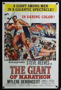 h241 GIANT OF MARATHON one-sheet movie poster '60 Steve Reeves, Mario Bava