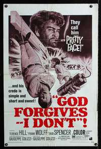 h248 GOD FORGIVES I DON'T one-sheet movie poster '69 Terence Hill, Spencer