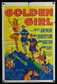 h251 GOLDEN GIRL one-sheet movie poster '51 Mitzi Gaynor, Robertson