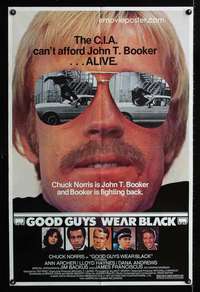 h260 GOOD GUYS WEAR BLACK one-sheet movie poster '77 tough Chuck Norris!