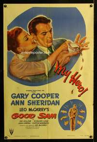 h261 GOOD SAM style A one-sheet movie poster '48 Gary Cooper, Ann Sheridan