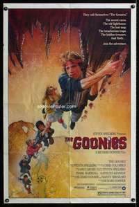 h264 GOONIES one-sheet movie poster '85 teen classic, Drew Struzan art!