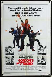h265 GORDON'S WAR one-sheet movie poster '73 Winfield, blaxploitation!
