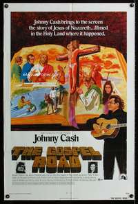h267 GOSPEL ROAD one-sheet movie poster '73 biblical Johnny Cash!