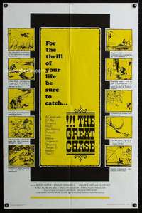h273 GREAT CHASE one-sheet movie poster '63 Buster Keaton, Douglas Fairbanks