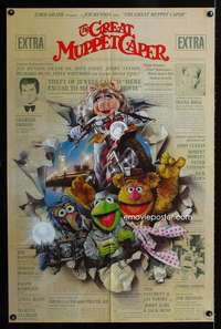 h277 GREAT MUPPET CAPER one-sheet movie poster '81 Jim Henson, Struzan art!