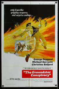 h287 GROUNDSTAR CONSPIRACY one-sheet movie poster '72 Peppard, Sarrazin