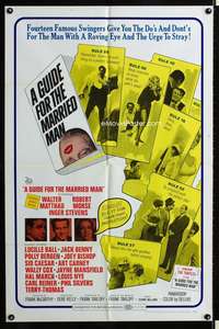 h289 GUIDE FOR THE MARRIED MAN one-sheet movie poster '67 Walter Matthau