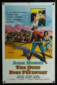 h298 GUNS OF FORT PETTICOAT one-sheet movie poster '57 Audie Murphy