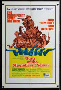 h300 GUNS OF THE MAGNIFICENT SEVEN one-sheet movie poster '69 Kennedy