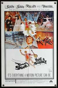 h309 HALF A SIXPENCE style B one-sheet movie poster '68 H.G. Wells, Steele