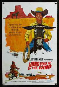 h312 HANG YOUR HAT ON THE WIND one-sheet movie poster '69 Disney western!