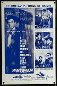 h313 HANGMAN military one-sheet movie poster R60s Robert Taylor, Tina Louise