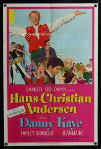 h314 HANS CHRISTIAN ANDERSEN style A one-sheet movie poster '53 Danny Kaye