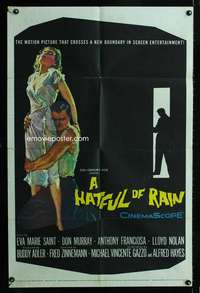 h323 HATFUL OF RAIN one-sheet movie poster '57Zinnemann early drug classic!