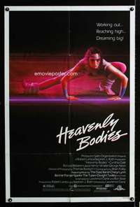 h328 HEAVENLY BODIES one-sheet movie poster '85 sexy girl workout pose!