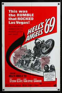 h336 HELL'S ANGELS '69 one-sheet movie poster '69 wicked Las Vegas bikers!