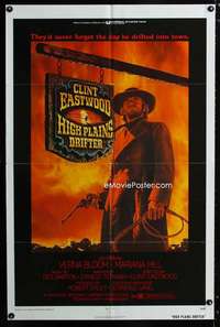 h350 HIGH PLAINS DRIFTER one-sheet movie poster '73 cowboy Clint Eastwood!