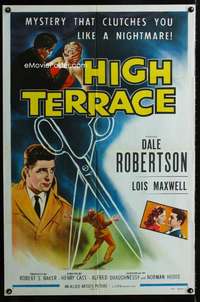 h353 HIGH TERRACE one-sheet movie poster '56 Dale Robertson, Lois Maxwell