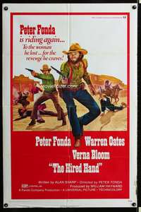 h358 HIRED HAND one-sheet movie poster '71 Peter Fonda, Warren Oates