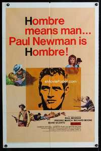 h369 HOMBRE one-sheet movie poster '66 Paul Newman, Martin Ritt, March