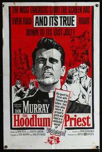h377 HOODLUM PRIEST one-sheet movie poster '61 Don Murray, Irvin Kershner