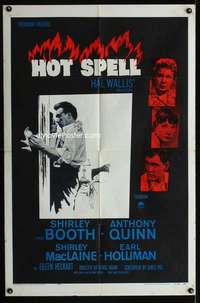 h385 HOT SPELL one-sheet movie poster '58 Shirley Booth, Anthony Quinn