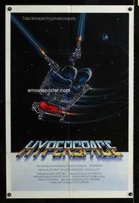 h393 HYPERSPACE one-sheet movie poster '84 Star Wars parody, great artwork!