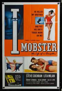 h394 I MOBSTER one-sheet movie poster '58 Roger Corman, Steve Cochran