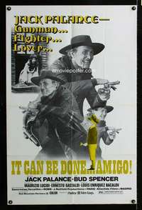 h419 IT CAN BE DONE, AMIGO one-sheet movie poster '72 Palance, Spencer