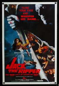 h429 JACK THE RIPPER one-sheet movie poster '79 Jess Franco, Klaus Kinski
