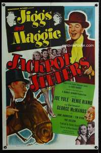 h441 JIGGS & MAGGIE IN JACKPOT JITTERS one-sheet movie poster '49 McManus