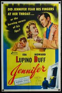 h433 JENNIFER one-sheet movie poster '53 Ida Lupino, Howard Duff