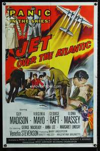 h438 JET OVER THE ATLANTIC one-sheet movie poster '59 Virginia Mayo, Raft