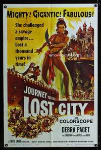 h449 JOURNEY TO THE LOST CITY one-sheet movie poster '59 Fritz Lang, Paget