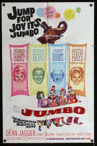 h450 JUMBO one-sheet movie poster '62 Doris Day, Jimmy Durante, circus!