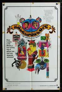 h453 KALEIDOSCOPE one-sheet movie poster '66 Warren Beatty, Bob Peak art!