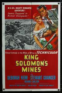 h456 KING SOLOMON'S MINES one-sheet movie poster '50 Deborah Kerr